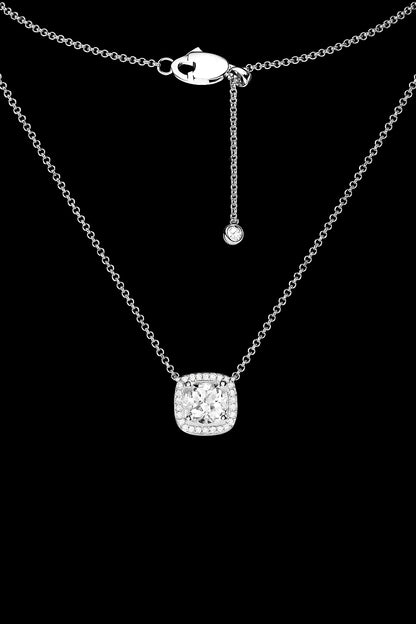 Adjustable Necklace with Small Square Stone