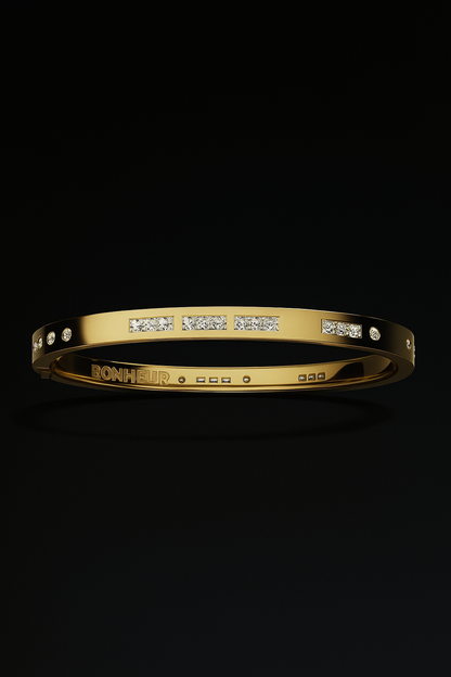 BONHEUR Morse Code Bangle