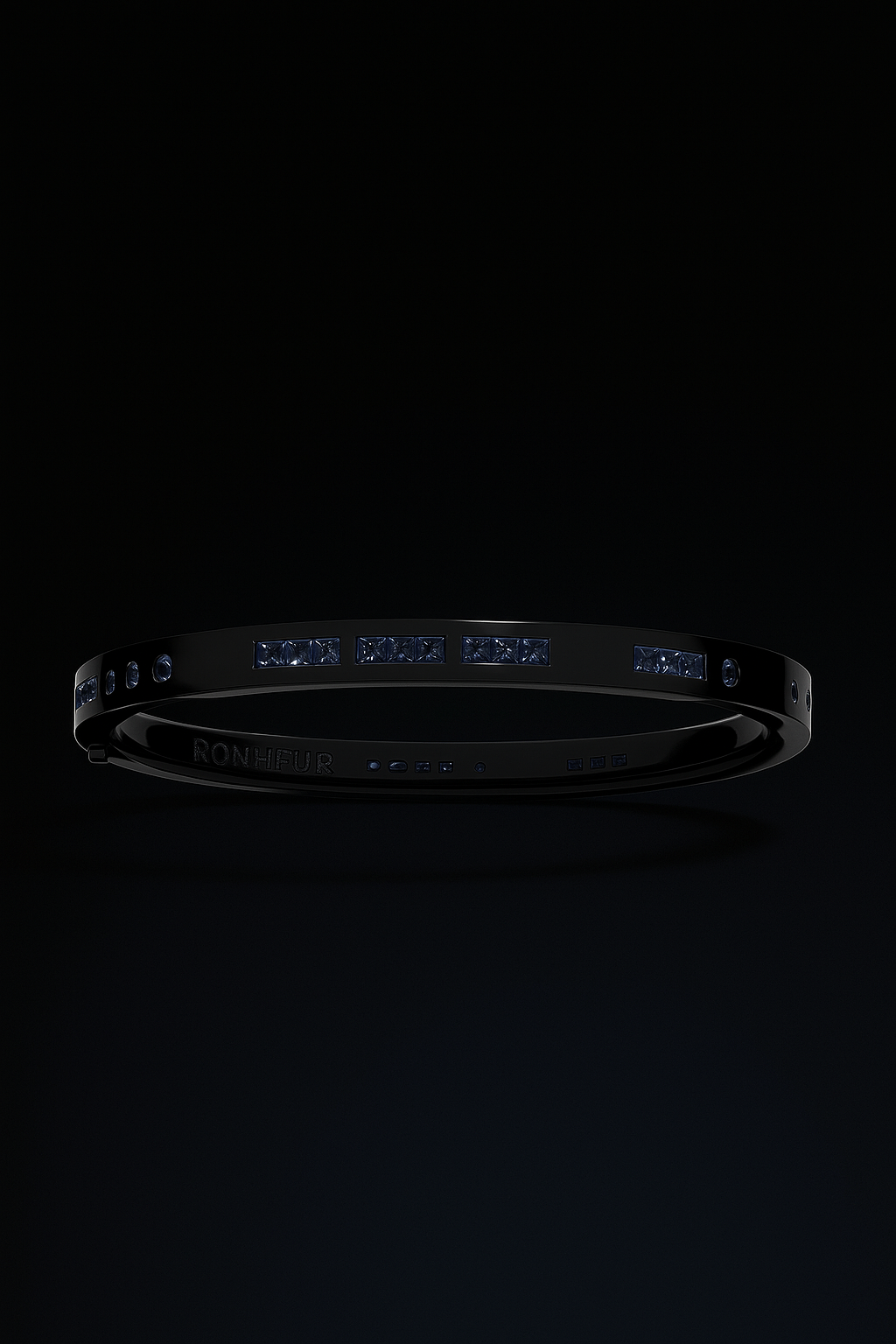 Blue Bonheur Morse Code Bangle