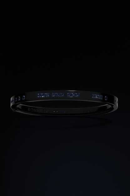 Blue Bonheur Morse Code Bangle