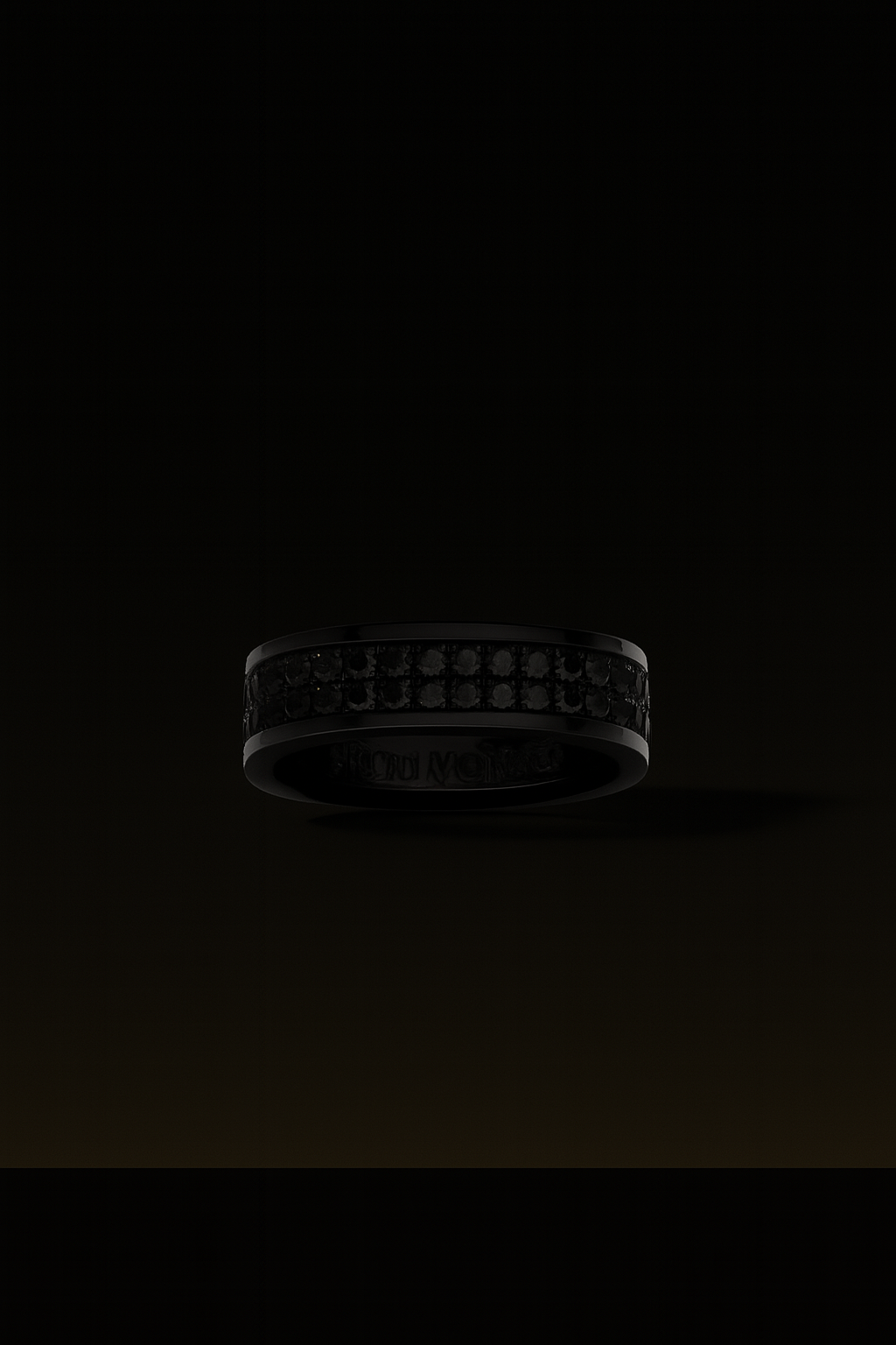 Chunky Black Pavé Ring