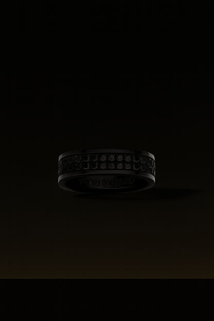 Chunky Black Pavé Ring