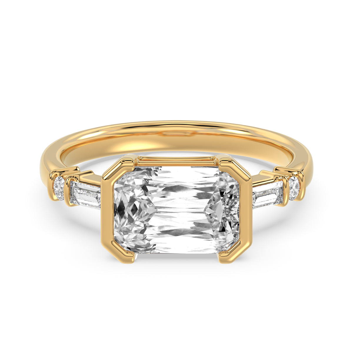 Criss Cut Five-Stone Ring