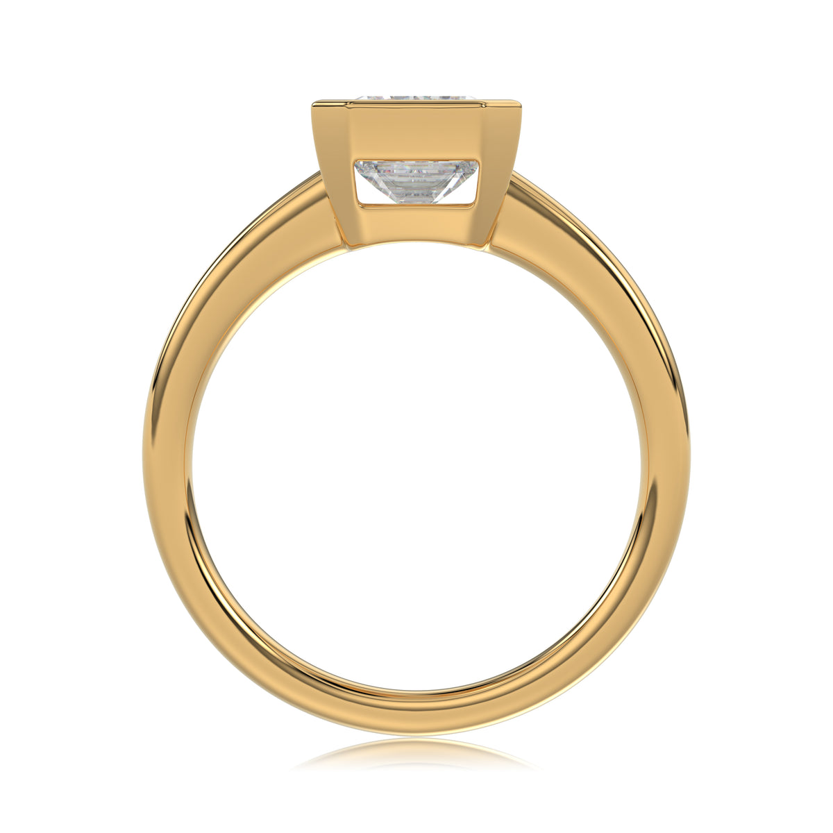 Criss Cut Solitaire Ring