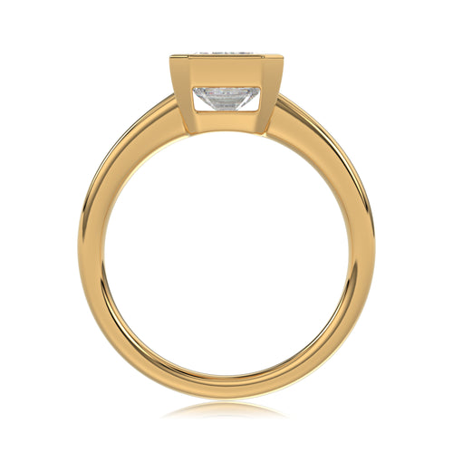 Criss Cut Solitaire Ring