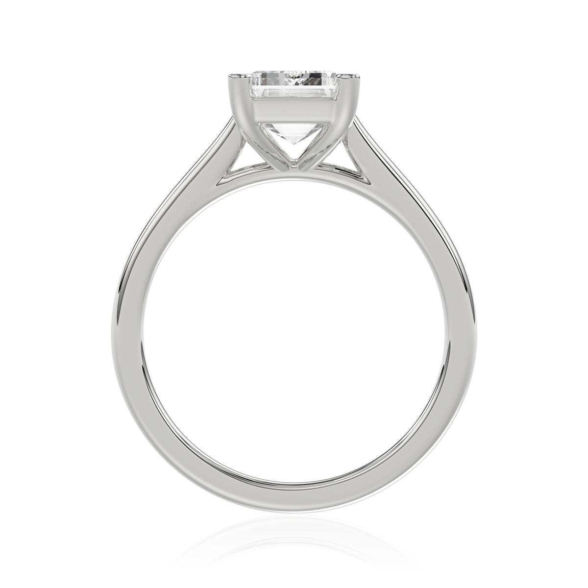 Criss Cut Solitaire Ring