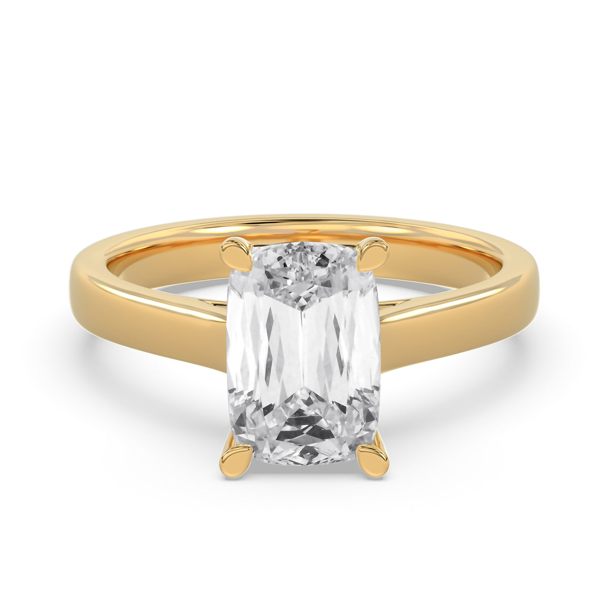 Criss Cut Solitaire Ring