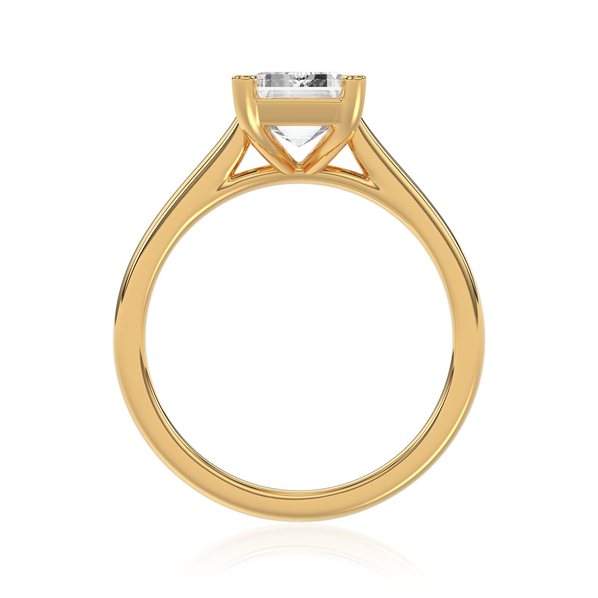 Criss Cut Solitaire Ring