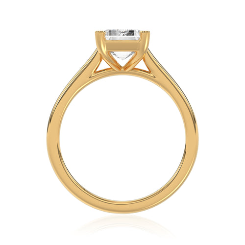 Criss Cut Solitaire Ring