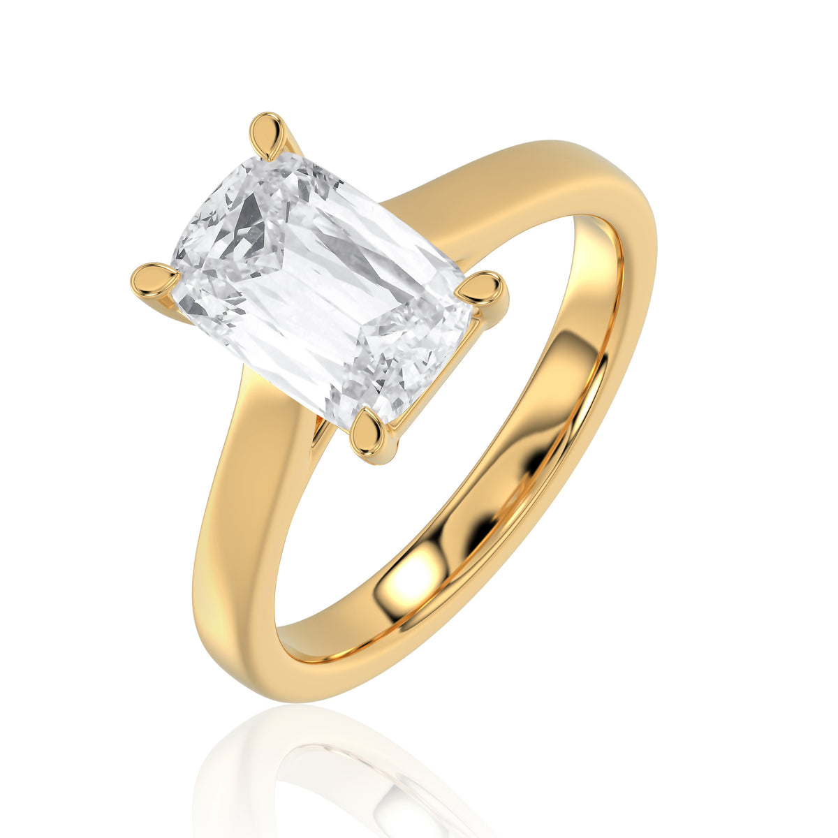 Criss Cut Solitaire Ring