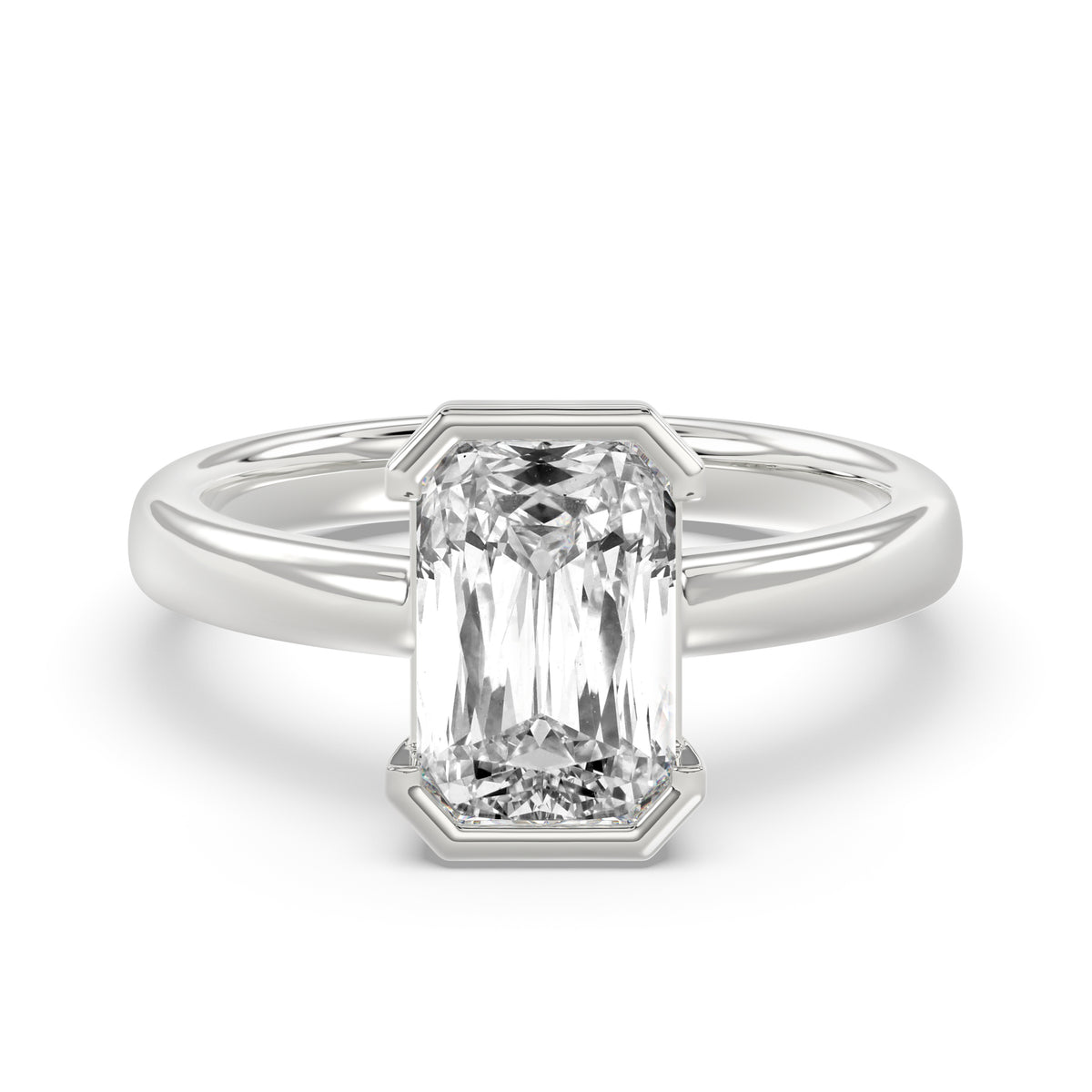 Criss Cut Solitaire Ring