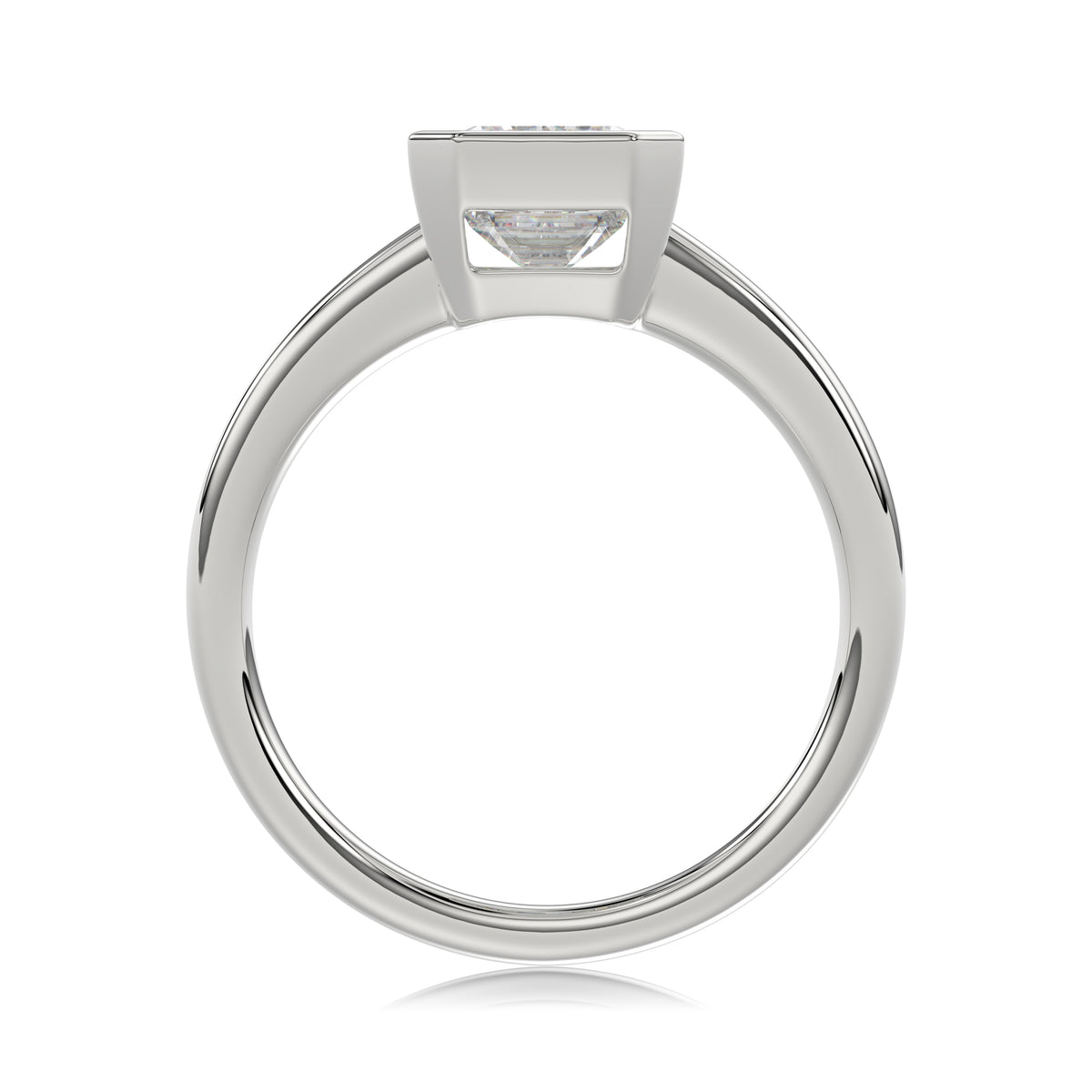 Criss Cut Solitaire Ring