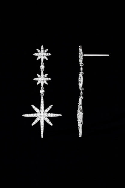 Triple Météorites Drop Earrings