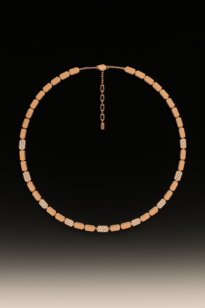 Dainty Rose Gold Adjustable Necklace