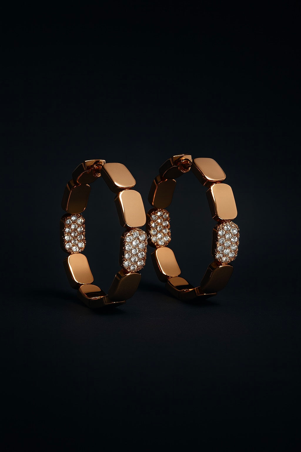 Dainty Rose Gold Hoop Earrings - Small