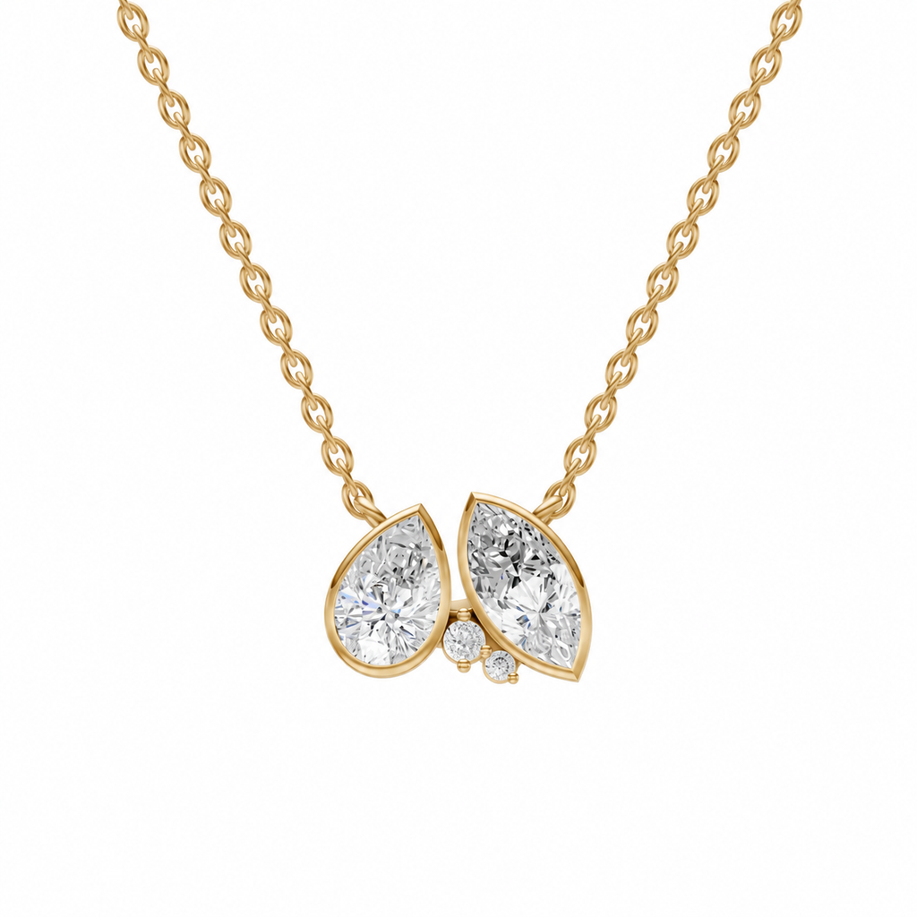Diamond Leaf Pendant Necklace
