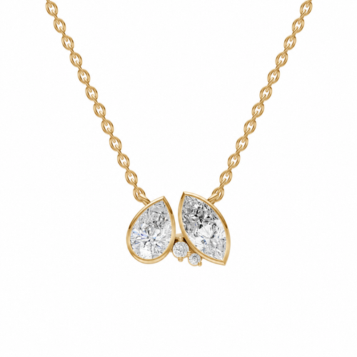 Diamond Leaf Pendant Necklace