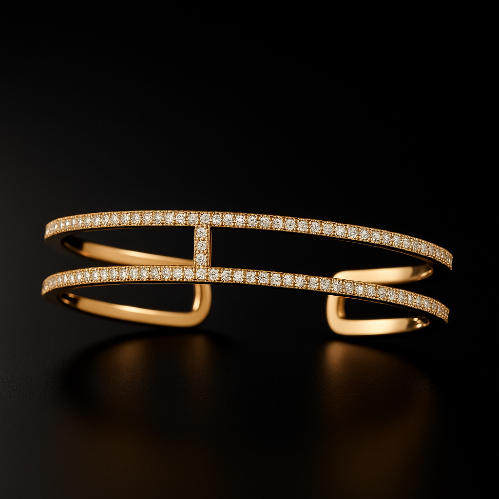 Double Line Pavé Cuff