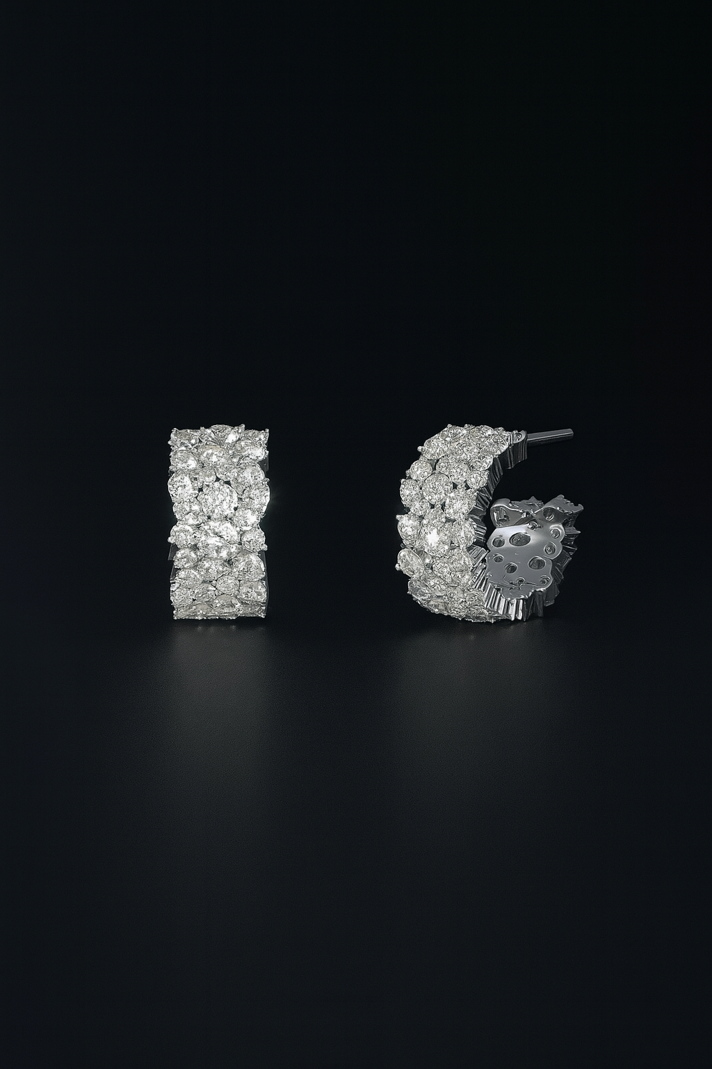 Drop Huggie Earrings