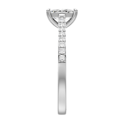 Elongated Cushion Diamond Shoulder Ring