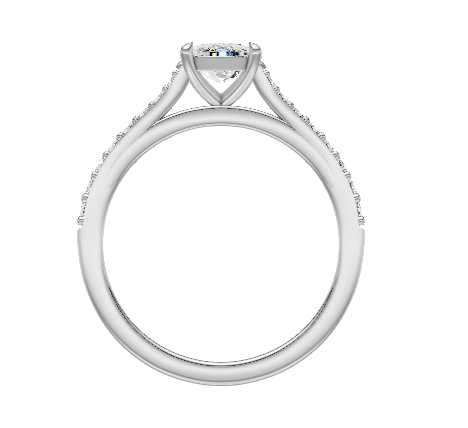 Elongated Cushion Diamond Shoulder Ring