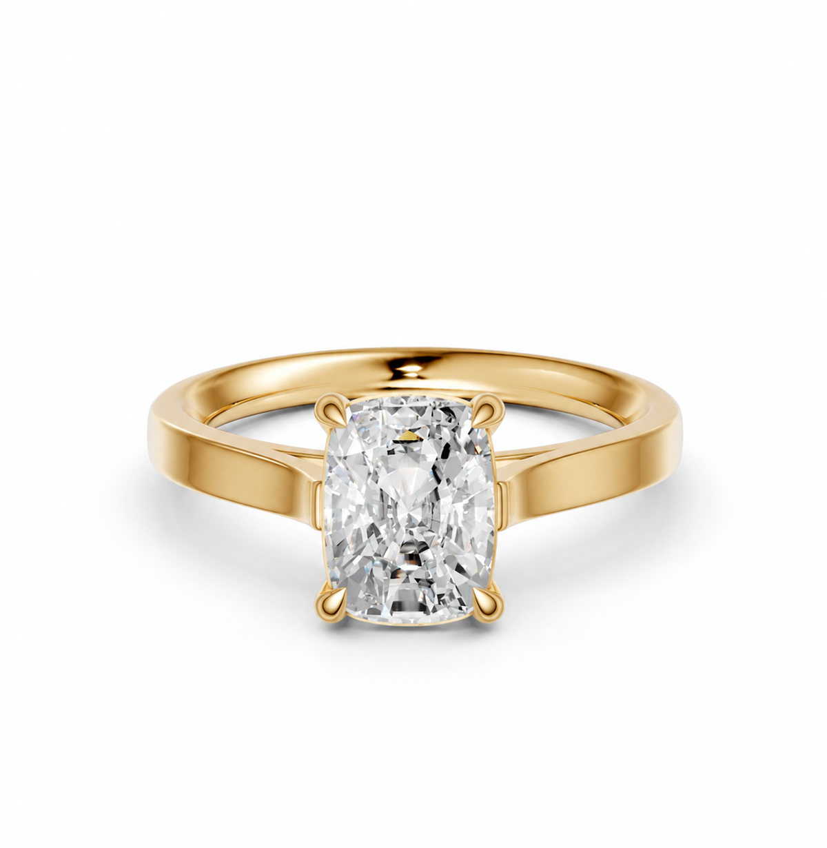Elongated Cushion Solitaire Ring