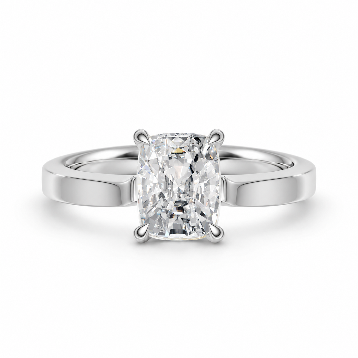 Elongated Cushion Solitaire Ring