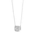 Emerald Bezel Diamond Necklace