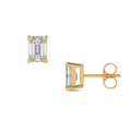 Emerald Diamond Stud Earrings