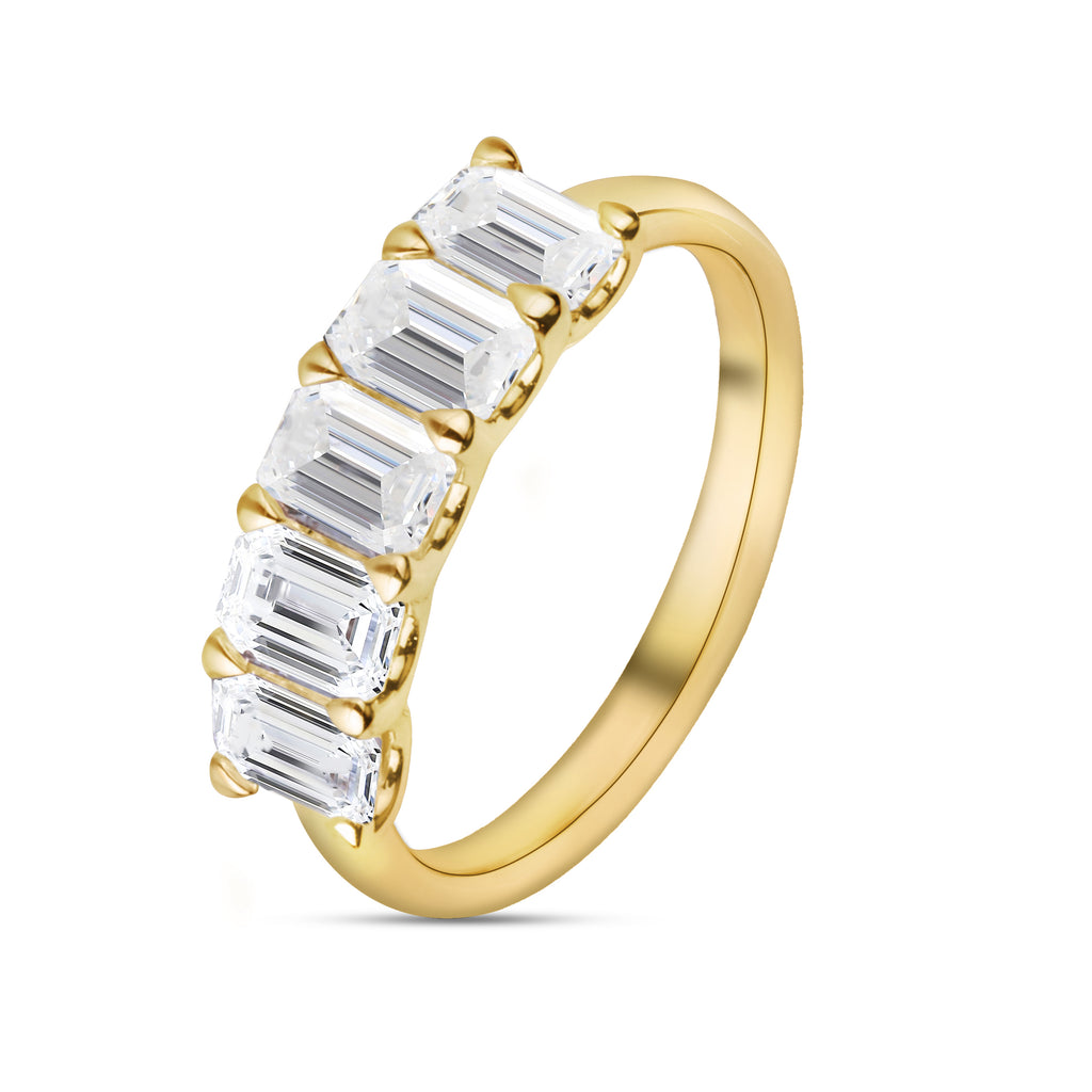 Emerald Five-Stone Ring