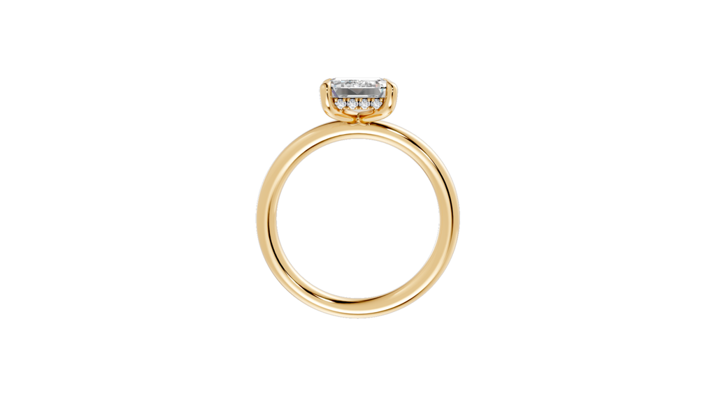 Emerald Hidden Halo Ring
