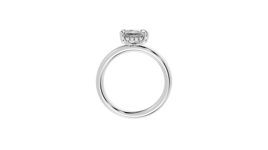Emerald Hidden Halo Ring