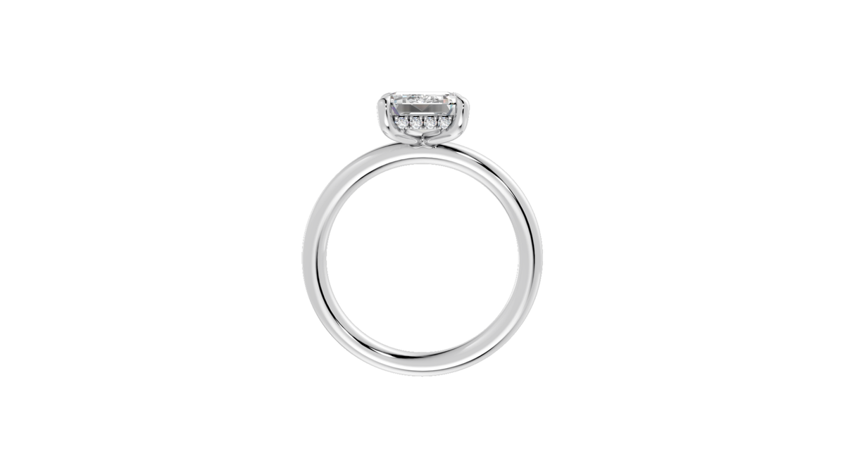 Emerald Hidden Halo Ring