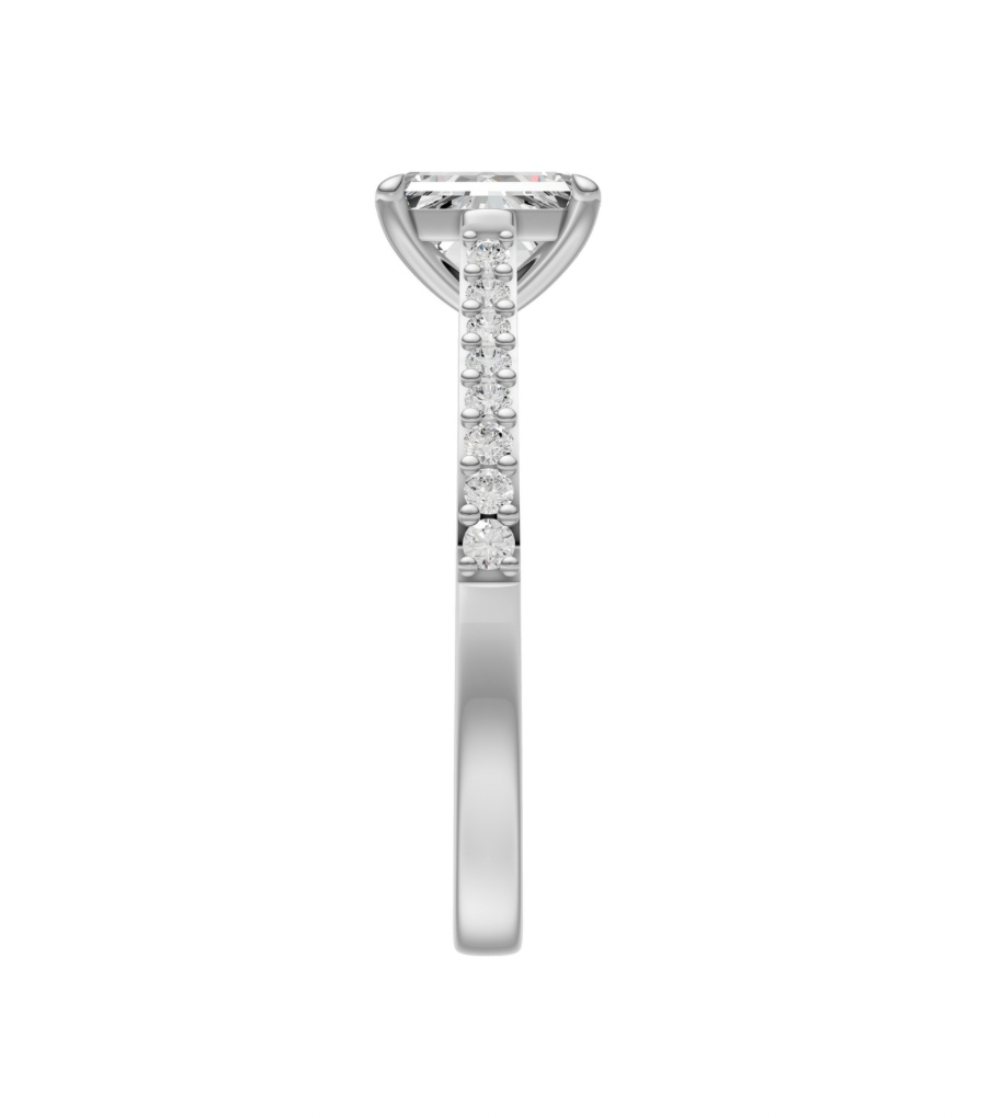 Emerald Diamond Shoulder Ring