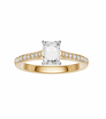Emerald Diamond Shoulder Ring