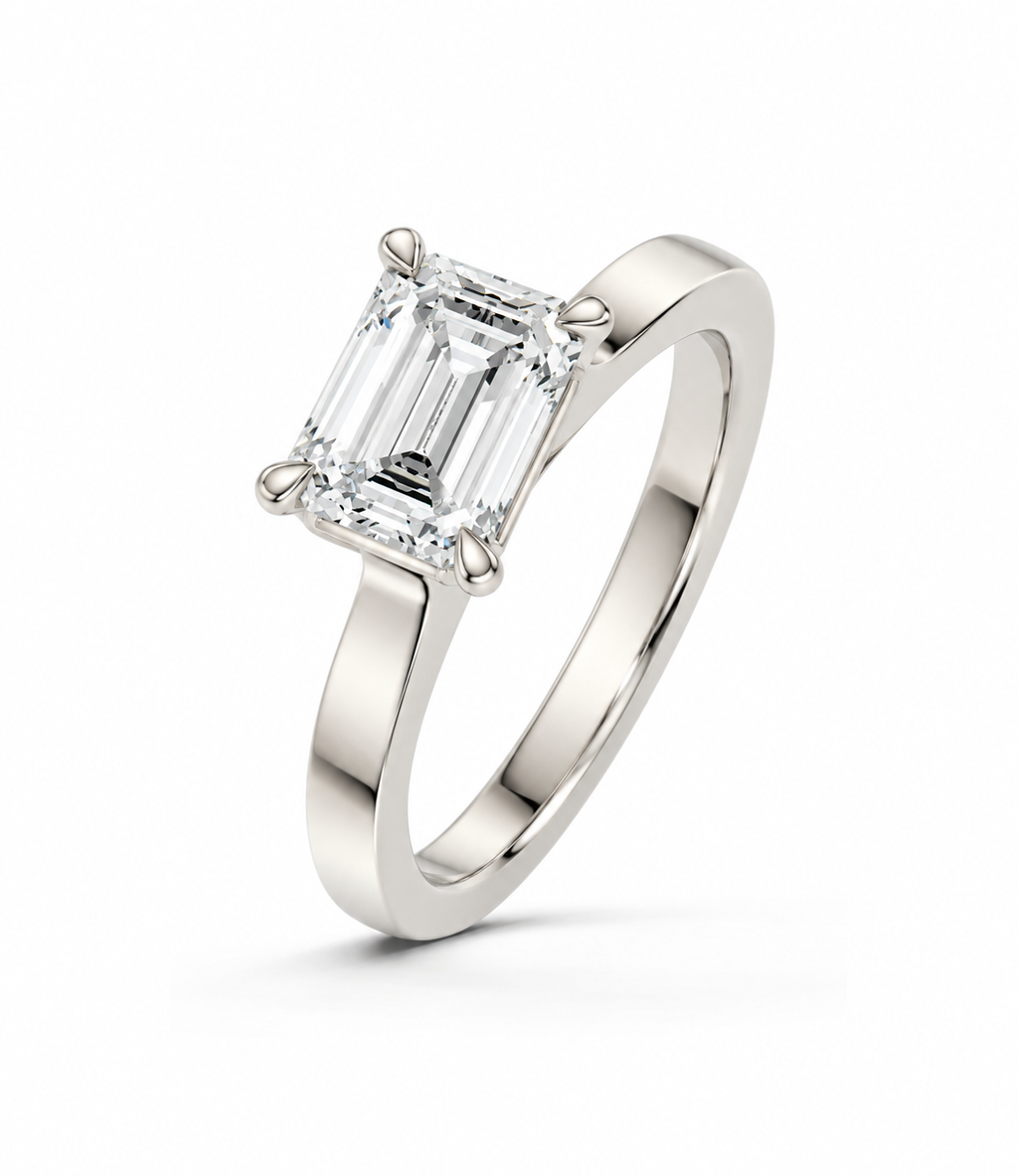 Emerald Solitaire Ring