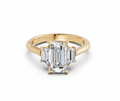 Emerald and Trapezoid Trilogy Ring