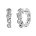 Fancy Shape Bezel Diamond Hoop Earrings