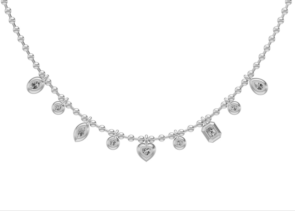 Fancy Shape Diamond Necklace