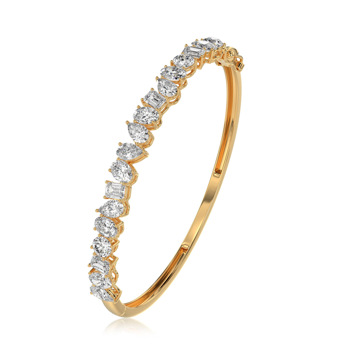 Fancy Shape Diamond Bangle