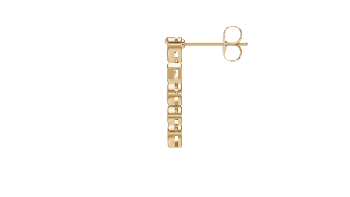 Fancy Shape Diamond Drop Earrings