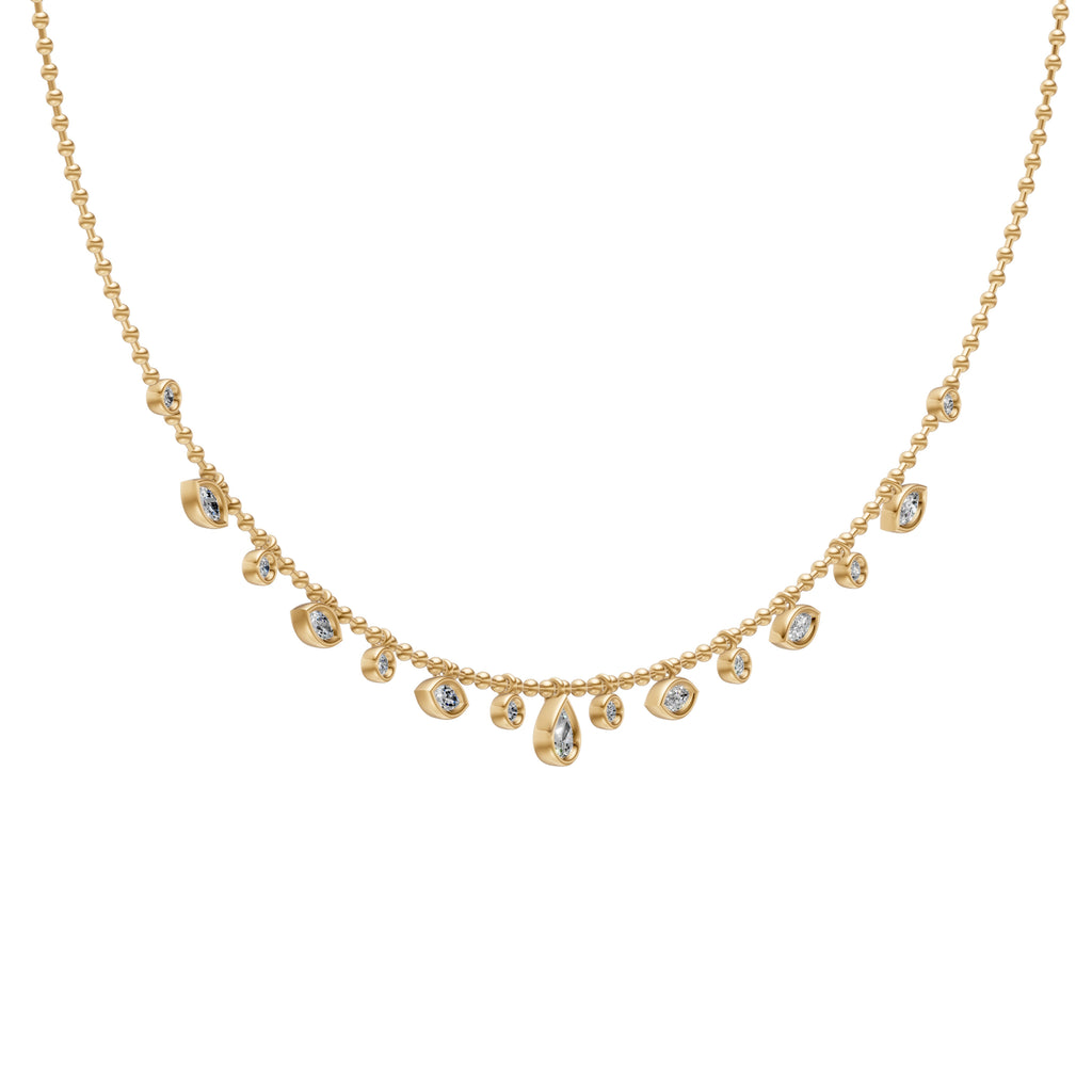 Fancy Shape Diamond Drop Necklace