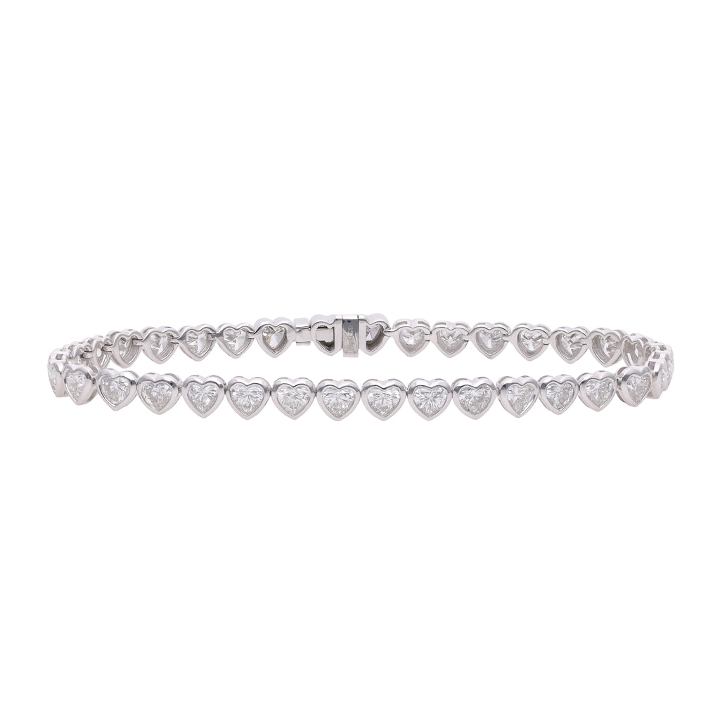 Heart Diamond Tennis Bracelet