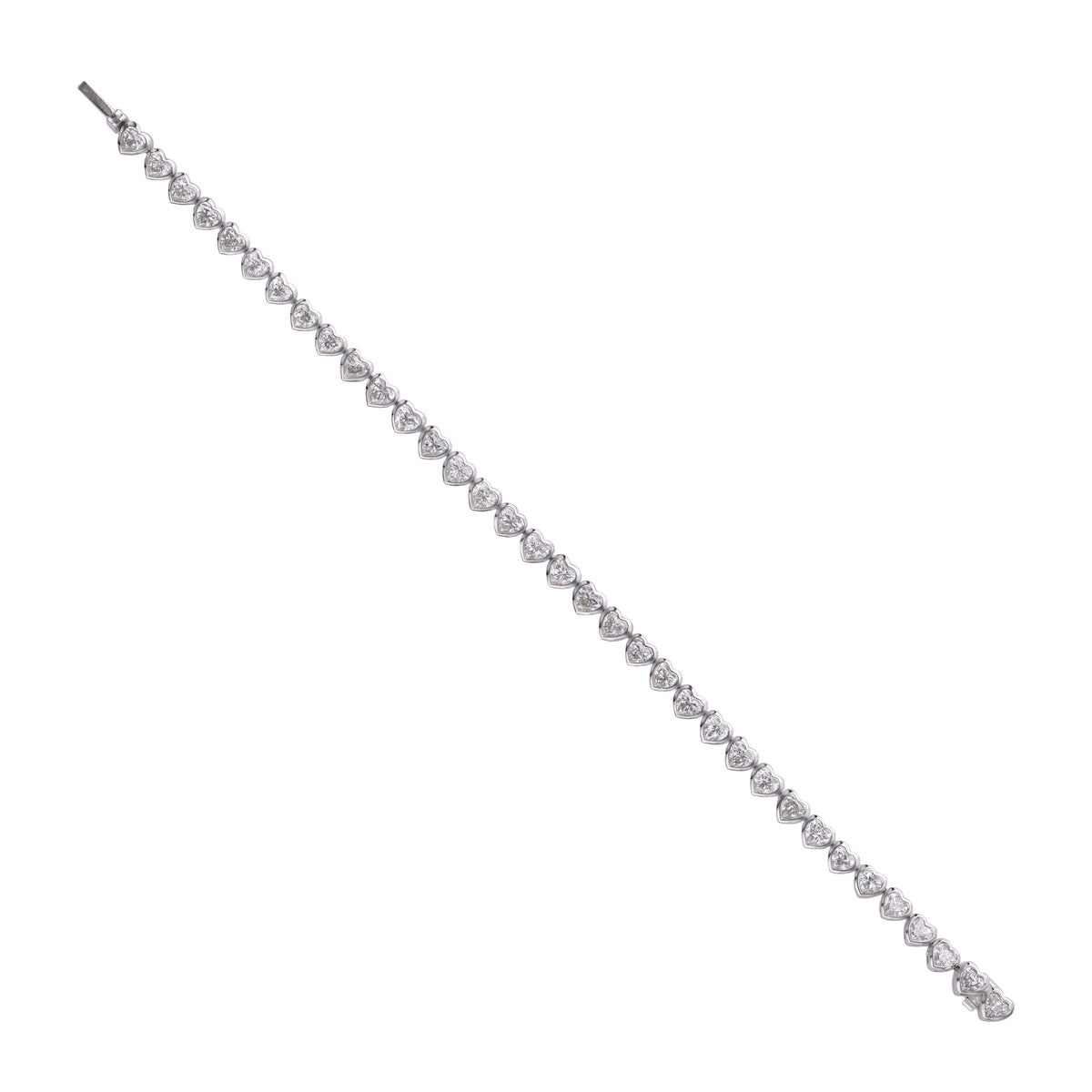 Heart Diamond Tennis Bracelet