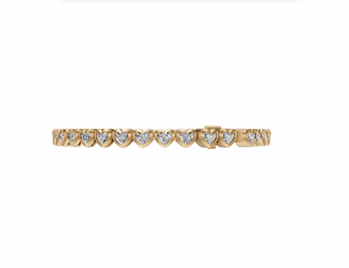 Heart Diamond Tennis Bracelet