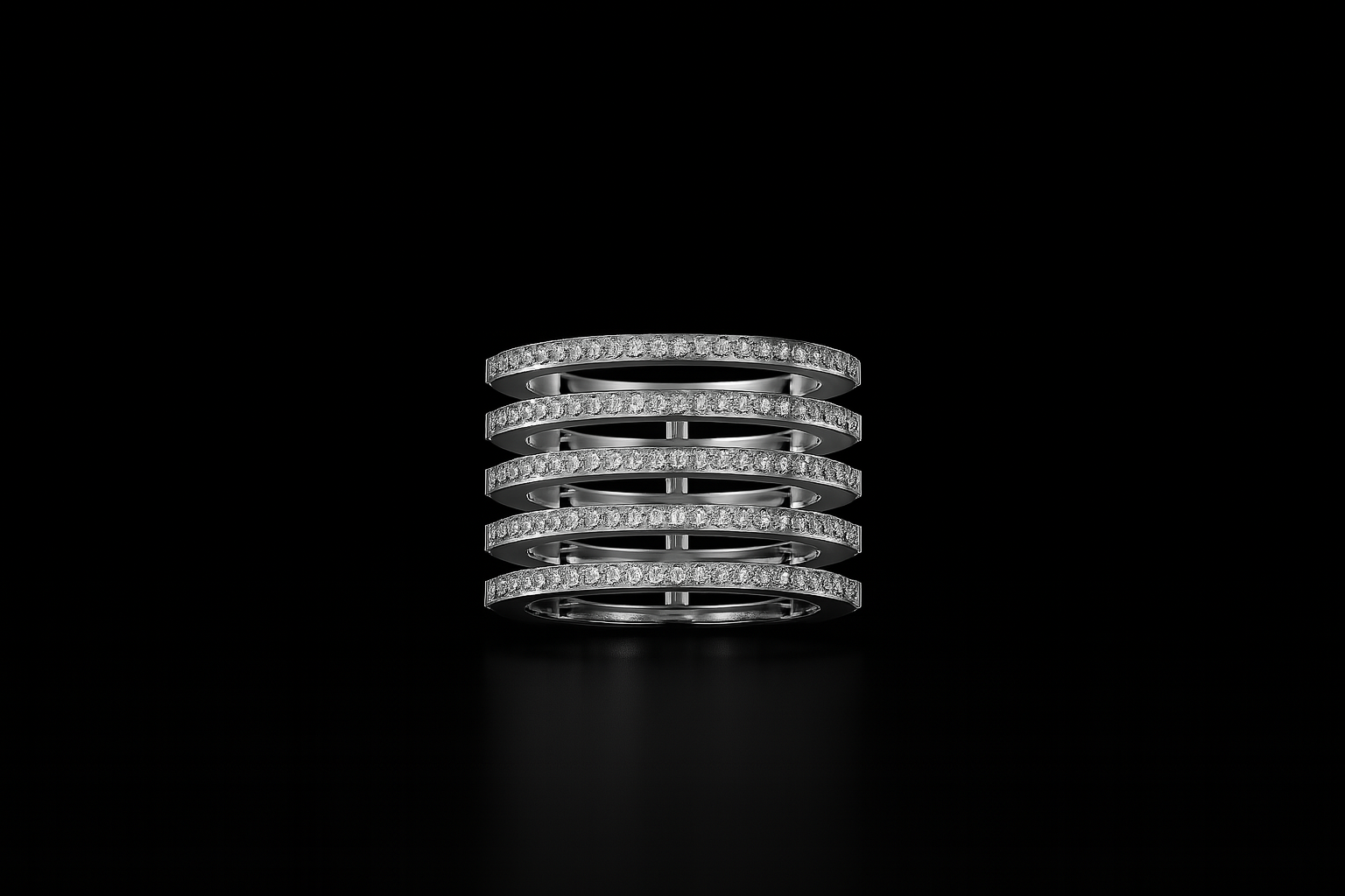 Linear Pavé Ring