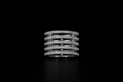 Linear Pavé Ring