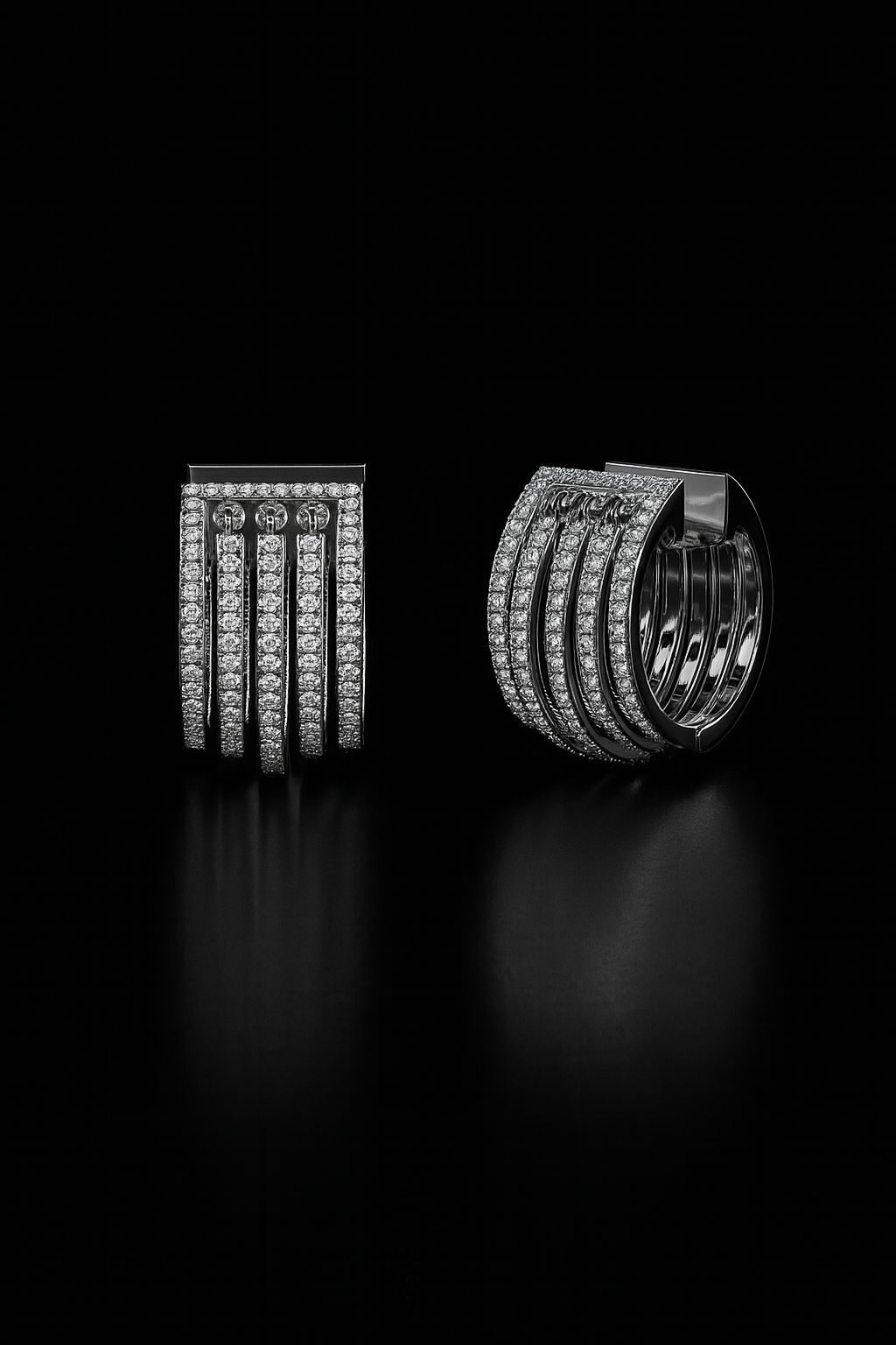 Linear Huggie Earrings