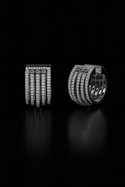 Linear Huggie Earrings