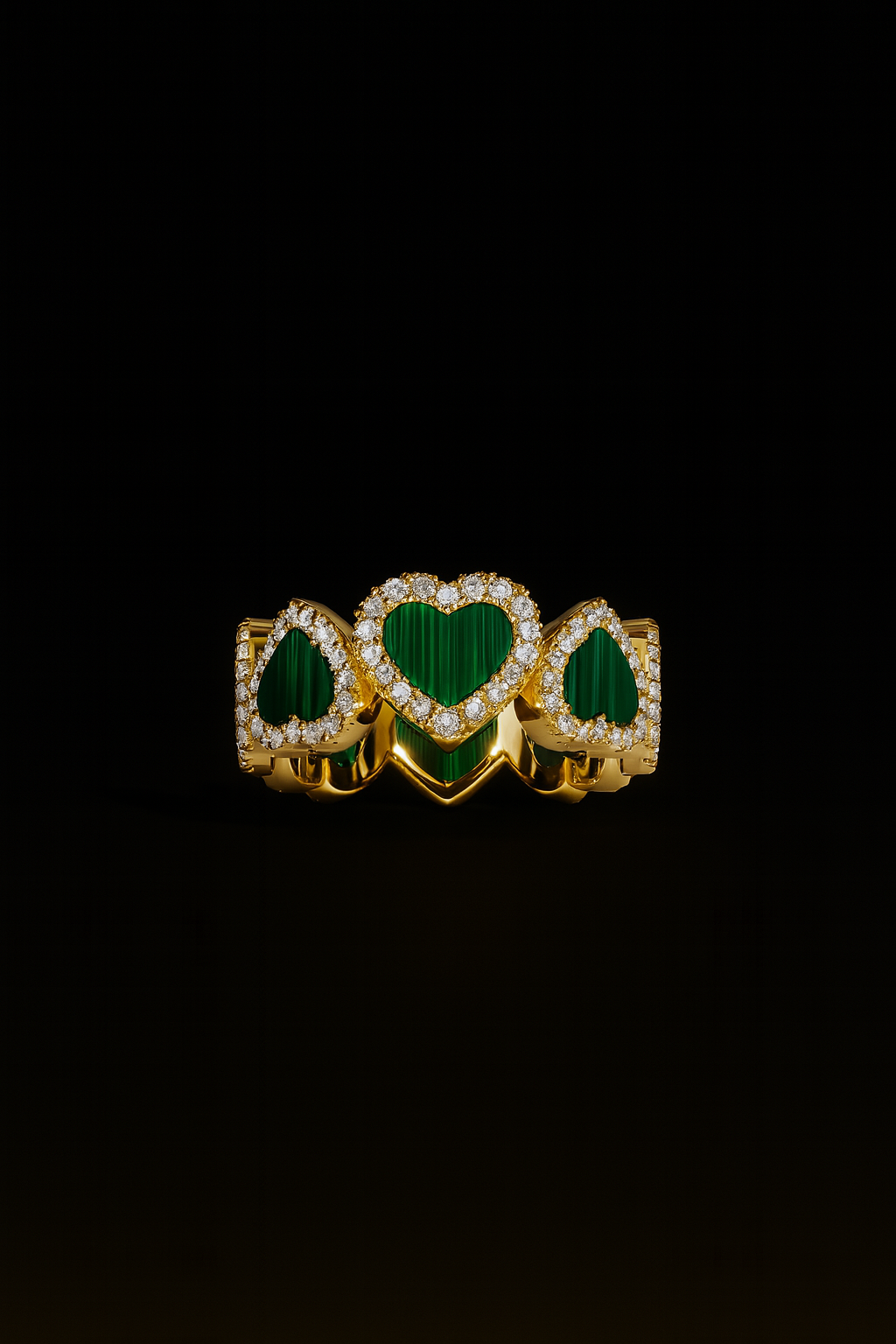 Malachite Heart Ring